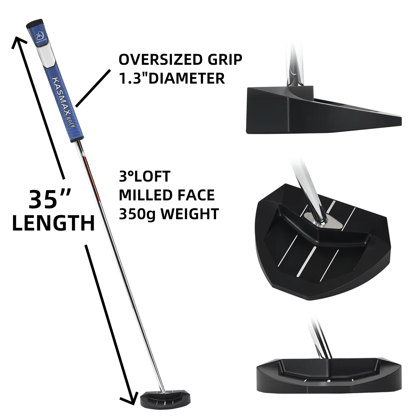 Kasmax Golf Putter - Dual Hand Compatible, 6061 Aluminum 9 Kasmax Golf Putter - Dual Hand Compatible, 6061 Aluminum (8)