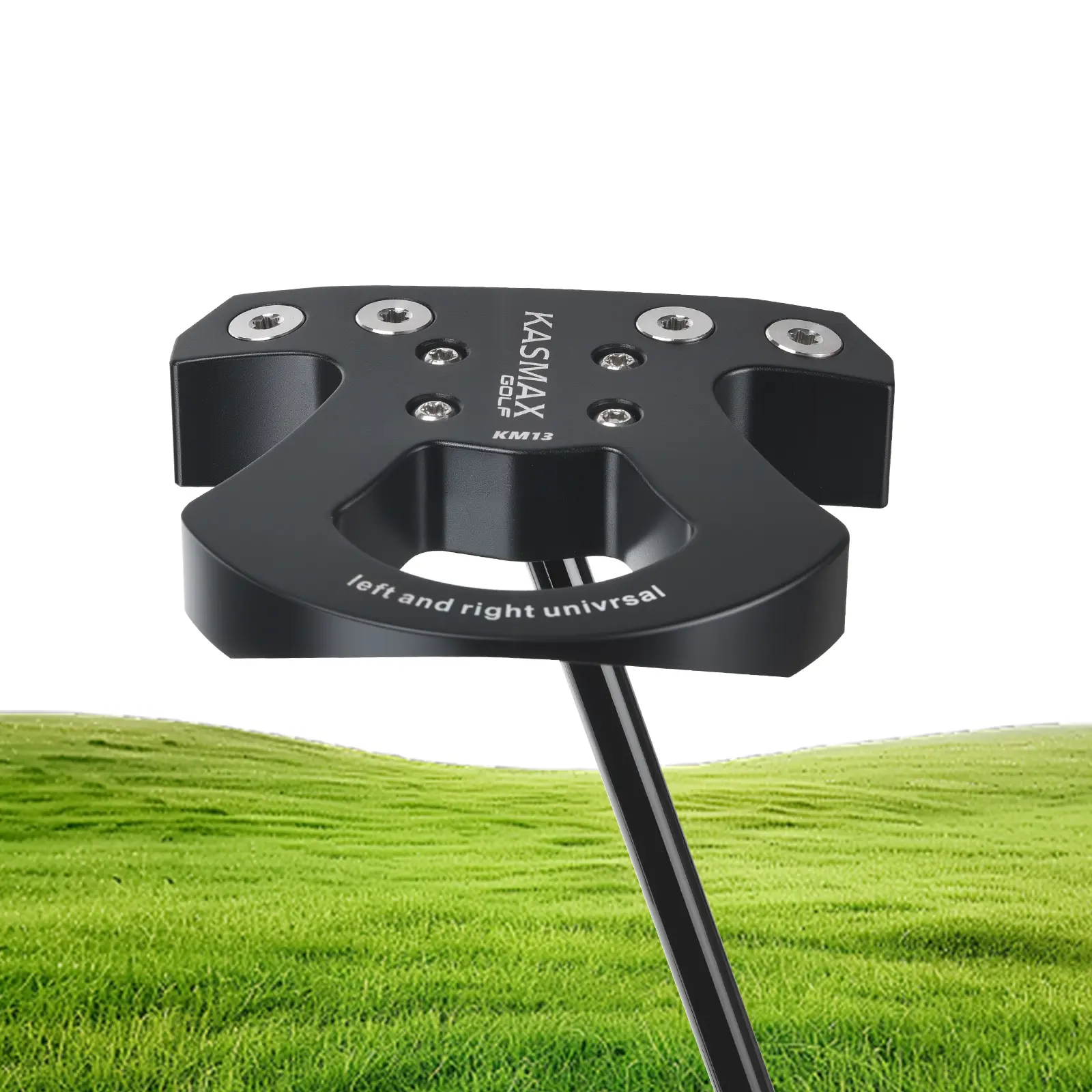 Kasmax Golf Putter - Patent Pending For Switchable Hands 2 Kasmax Golf Putter - Patent Pending For Switchable Hands (Suitable For Both Left &Amp; Right Handed), Capable Of Scooping The Ball. Features A Black Plated Shaft. Comes With A Headcover (3)