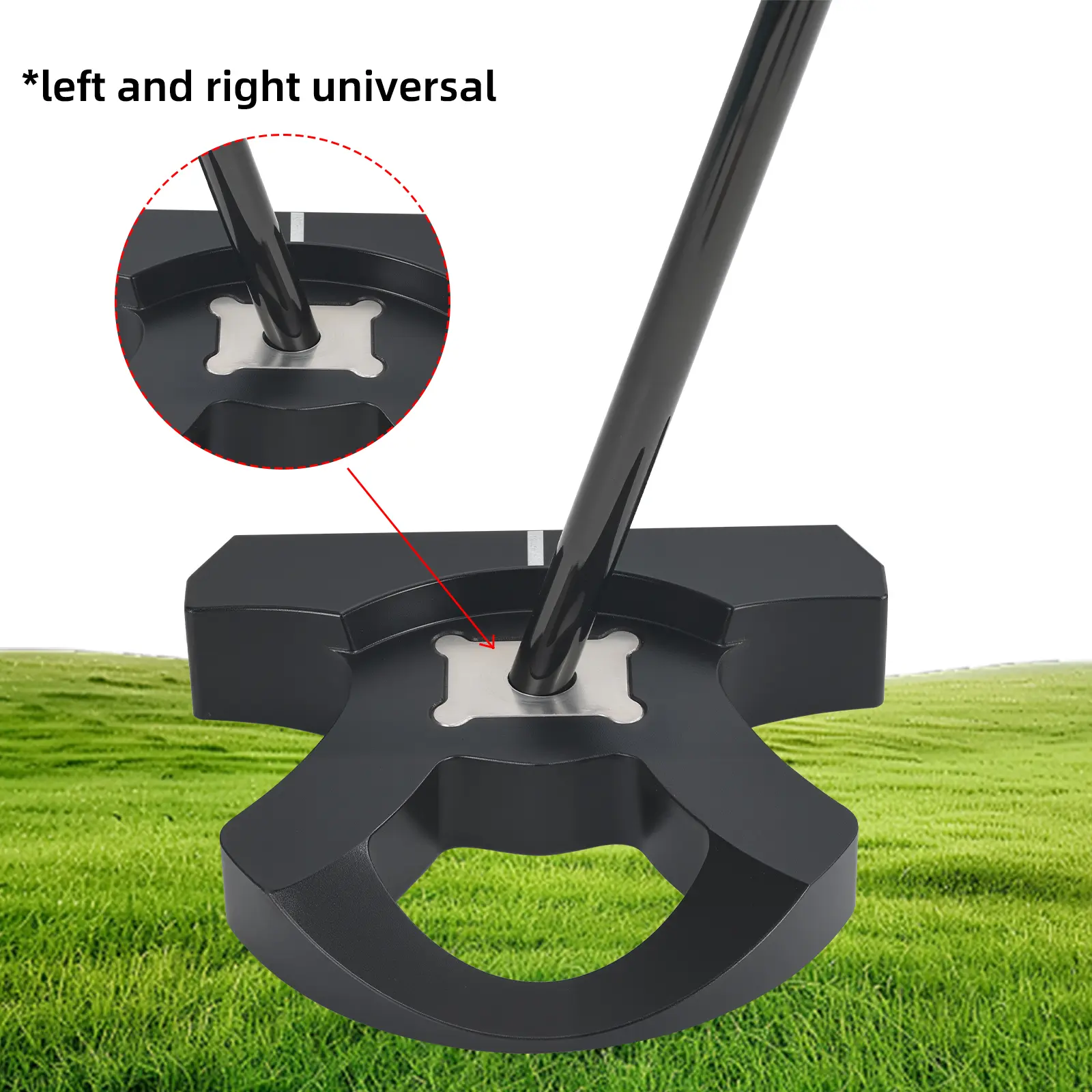 Kasmax Golf Putter - Patent Pending For Switchable Hands 6 Kasmax Golf Putter - Patent Pending For Switchable Hands (Suitable For Both Left &Amp; Right Handed), Capable Of Scooping The Ball. Features A Black Plated Shaft. Comes With A Headcover (7)