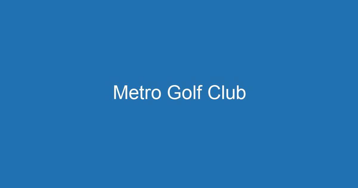 Metro Golf Club 3 Aitm Title 17656 1782510821